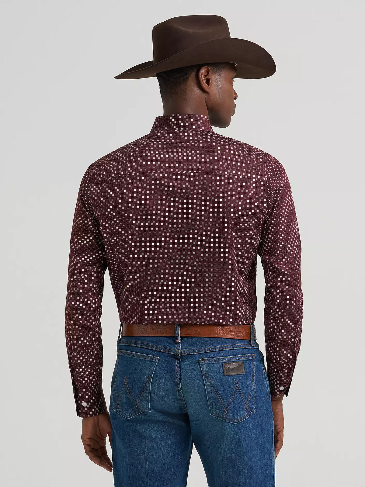 Wrangler x Cody Johnson One Pocket Button Down Shirt - Wine