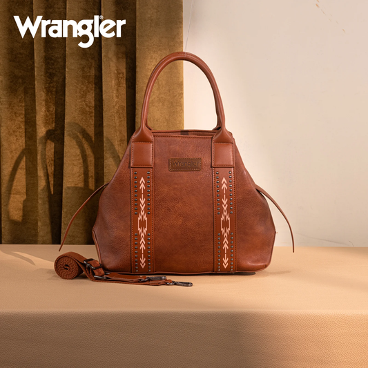 Wrangler Carry-All Aztec Expandable Tote/Crossbody - Brown *SALE*