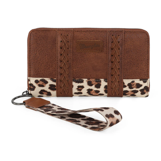 Wrangler Leopard Print Wallet - Brown