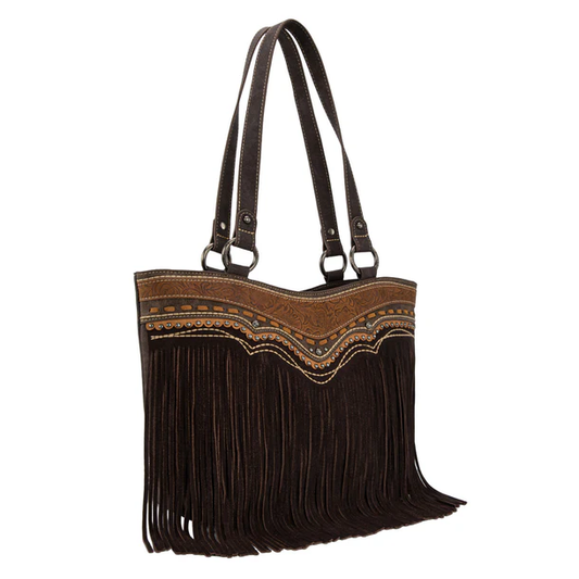 Montana West Fringe Collection crossbody - Coffee