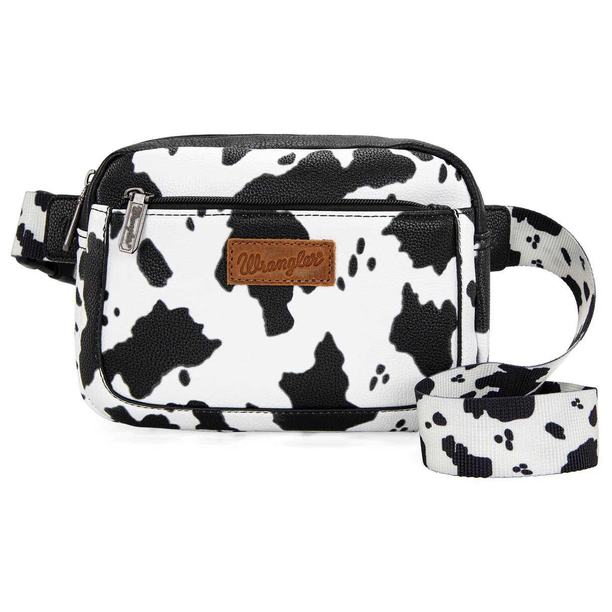 Wrangler cow print belt bag - Black
