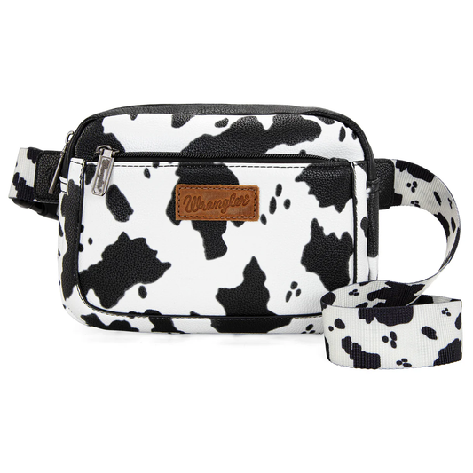Wrangler cow print belt bag - Black