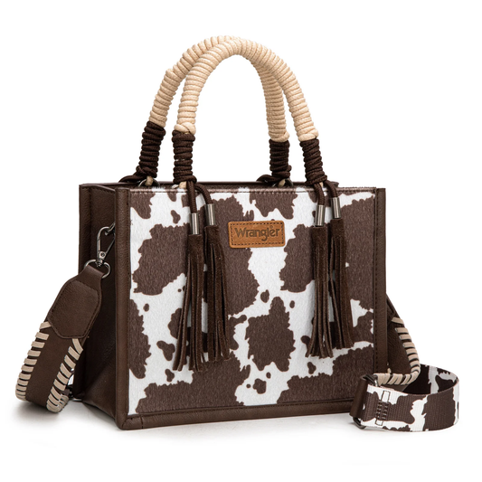 Wrangler Cow Print Tote/Crossbody - (4 colors)