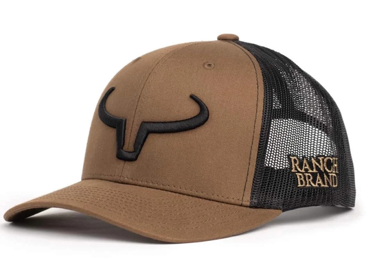 Branch Brand Rancher cap - Brown Coyote & Black Mesh | Black Logo