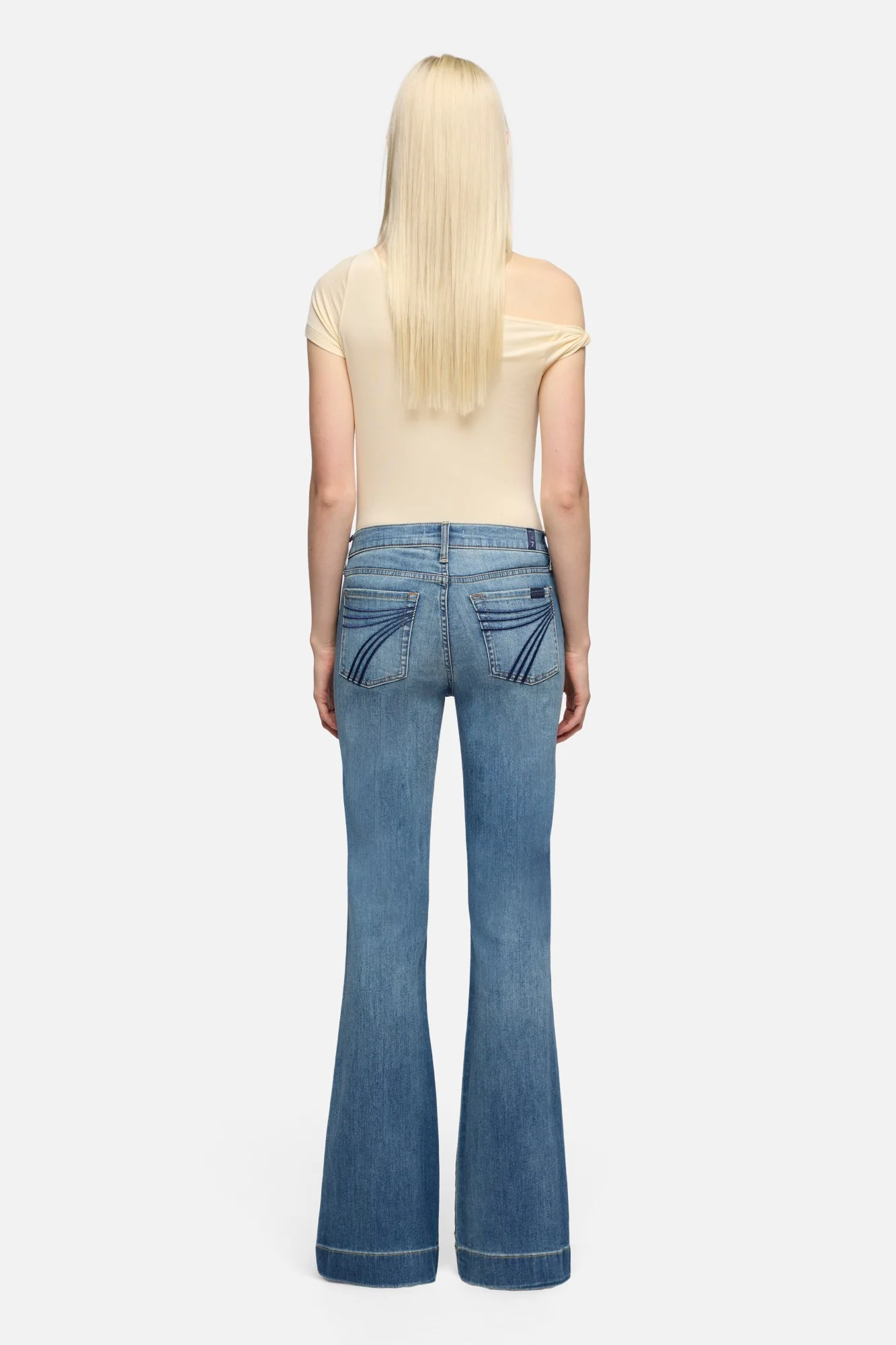 7 For All Mankind tailorless Dojo - Distress Authentic Light