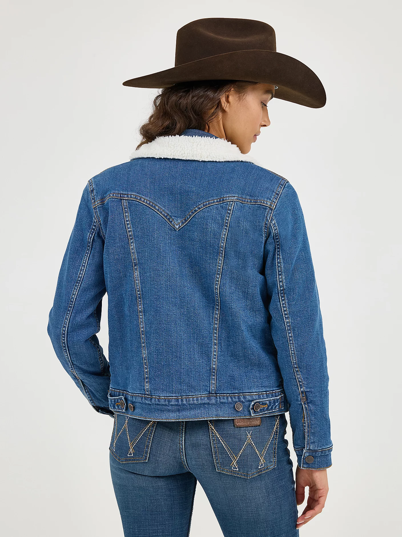 Wrangler Retro Sherpa Lined Western Denim Jacket