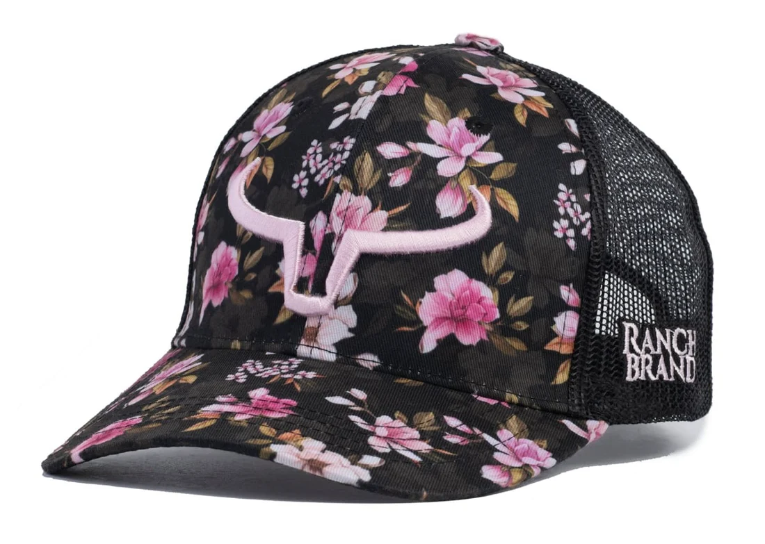 Ranch Brand Ponytail Cap for Women - Fleur33 | Pink Logo