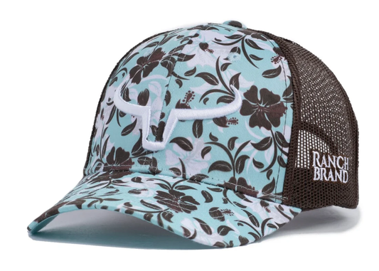 Ranch Brand Ponytail Cap for Women - Fleur34 | White Logo