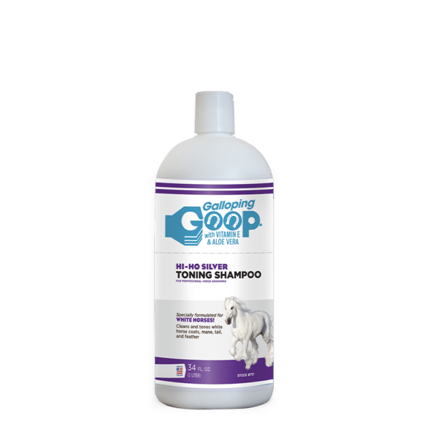 Galloping Goop degreaser cleaners are the best for removing dirt and grease from horses' coats. They will act on the coat, the body, the hair and the baleen and whiten the yellowing areas. They clean without removing the natural oils from the coat. They a