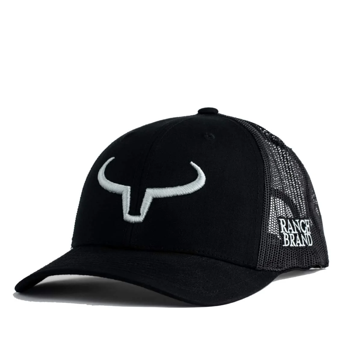 Ranch Brand Rancher cap - Black & Mesh Black | Logo Silver