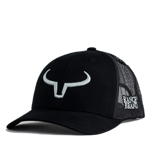 Ranch Brand Rancher cap - Black & Mesh Black | Logo Silver