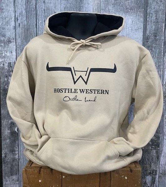Hostile Western unisex sand/black hoodie
