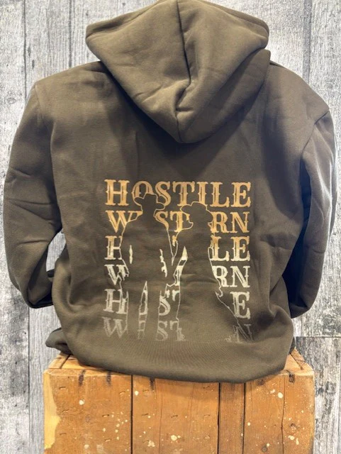 Hostile Hard on the surface brown hoodie