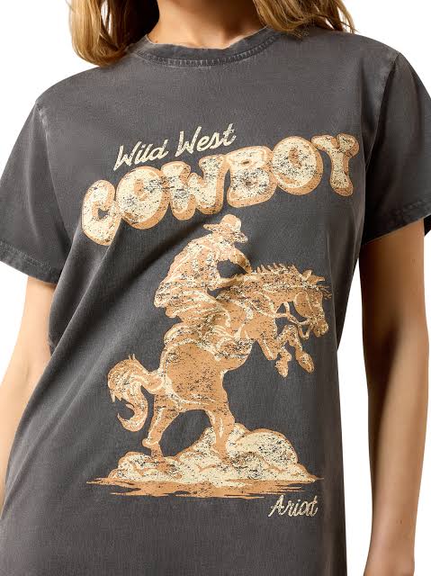 Ariat Wild West tee dress - Charcoal Mineral Wash