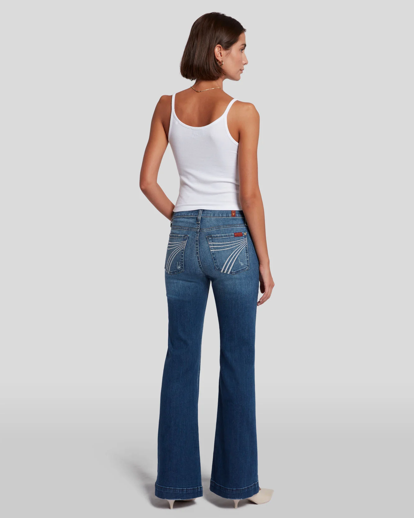 7 For All Mankind Slim Illusion Dojo - Lake Blue