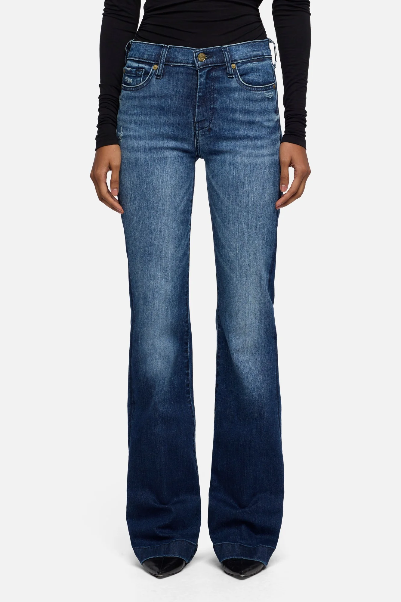 7 For All Mankind Slim Illusion Dojo - Lake Blue