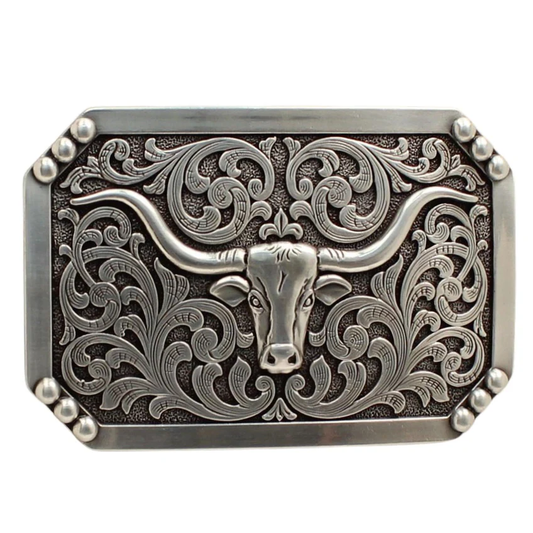 Nocoma smooth edge longhorn buckle