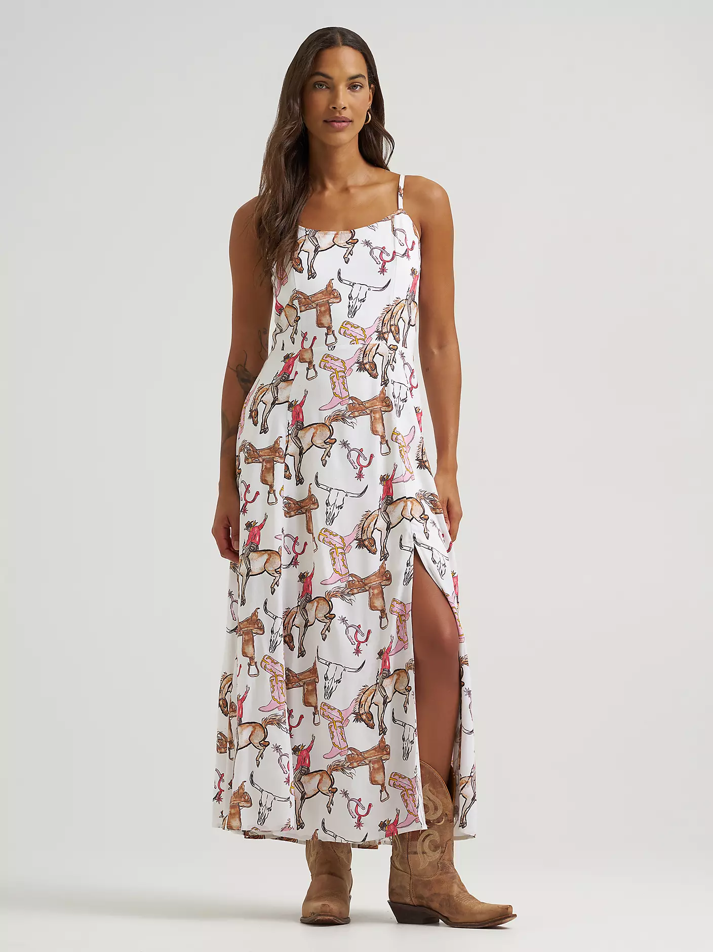 Wrangler women's Western Tank Maxi dress - White