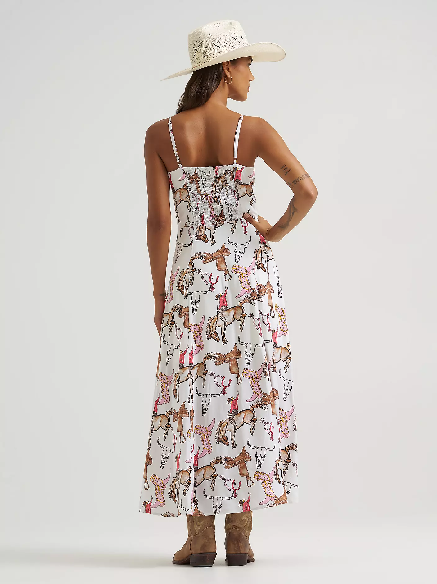 Wrangler women's Western Tank Maxi dress - White