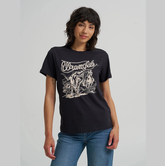 Wrangler Women's Black Beauty Logo Graphic T-Shirt - Black