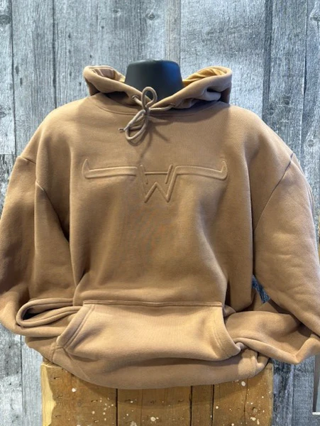 Hostile Western unisex light brown hoodie