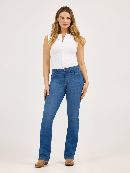 Wrangler Bespoke bootcut high rise jeans - Pearl