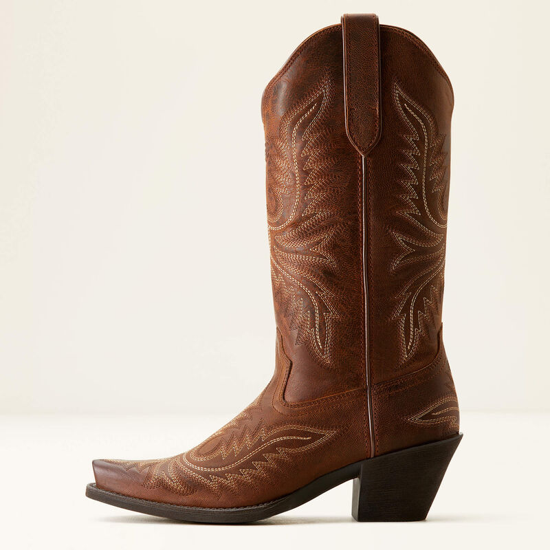 Ariat Round Up Collins D Toe Western Boot - Rafter Tan
