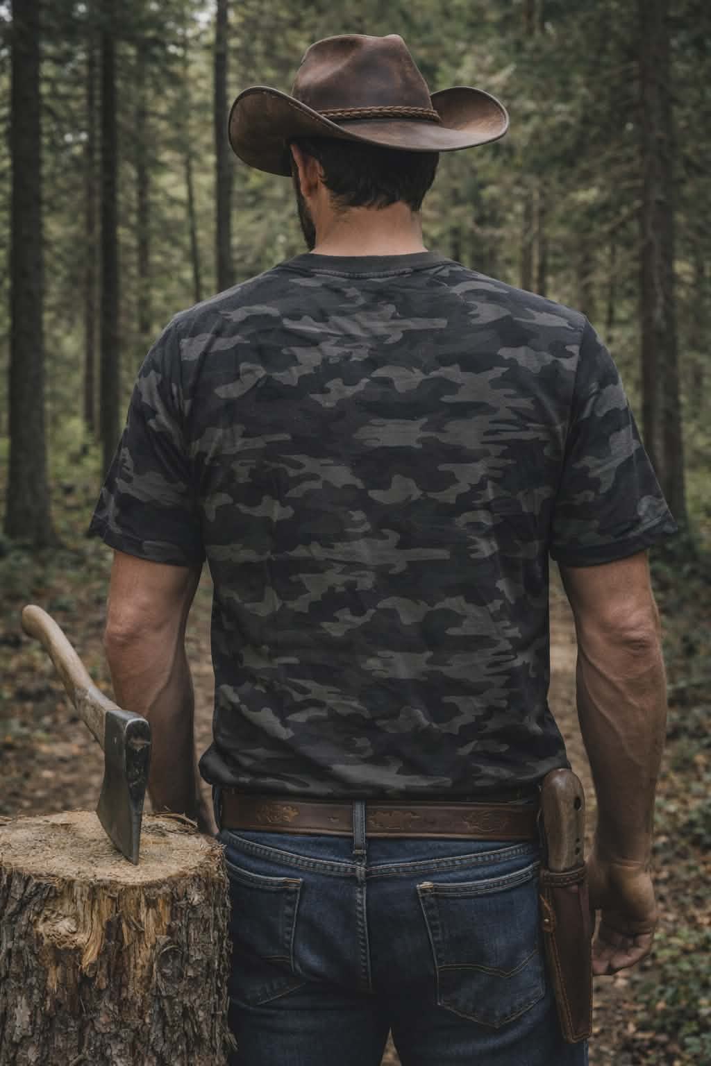 Shack Story Skull Trees t-shirt - Camo