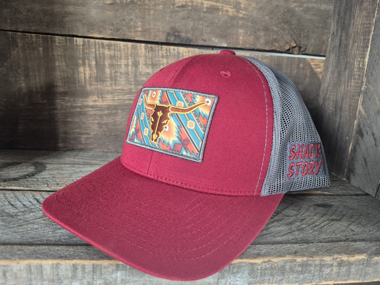 Shack Story South patch cap - Burgundy
