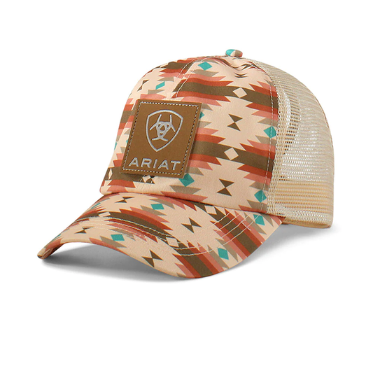 Ariat women's Aztec pink & brown logo