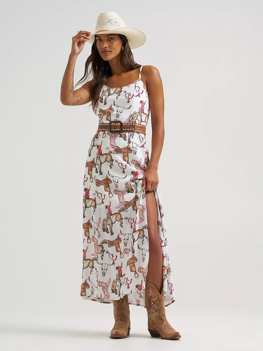 Wrangler women's Western Tank Maxi dress - White