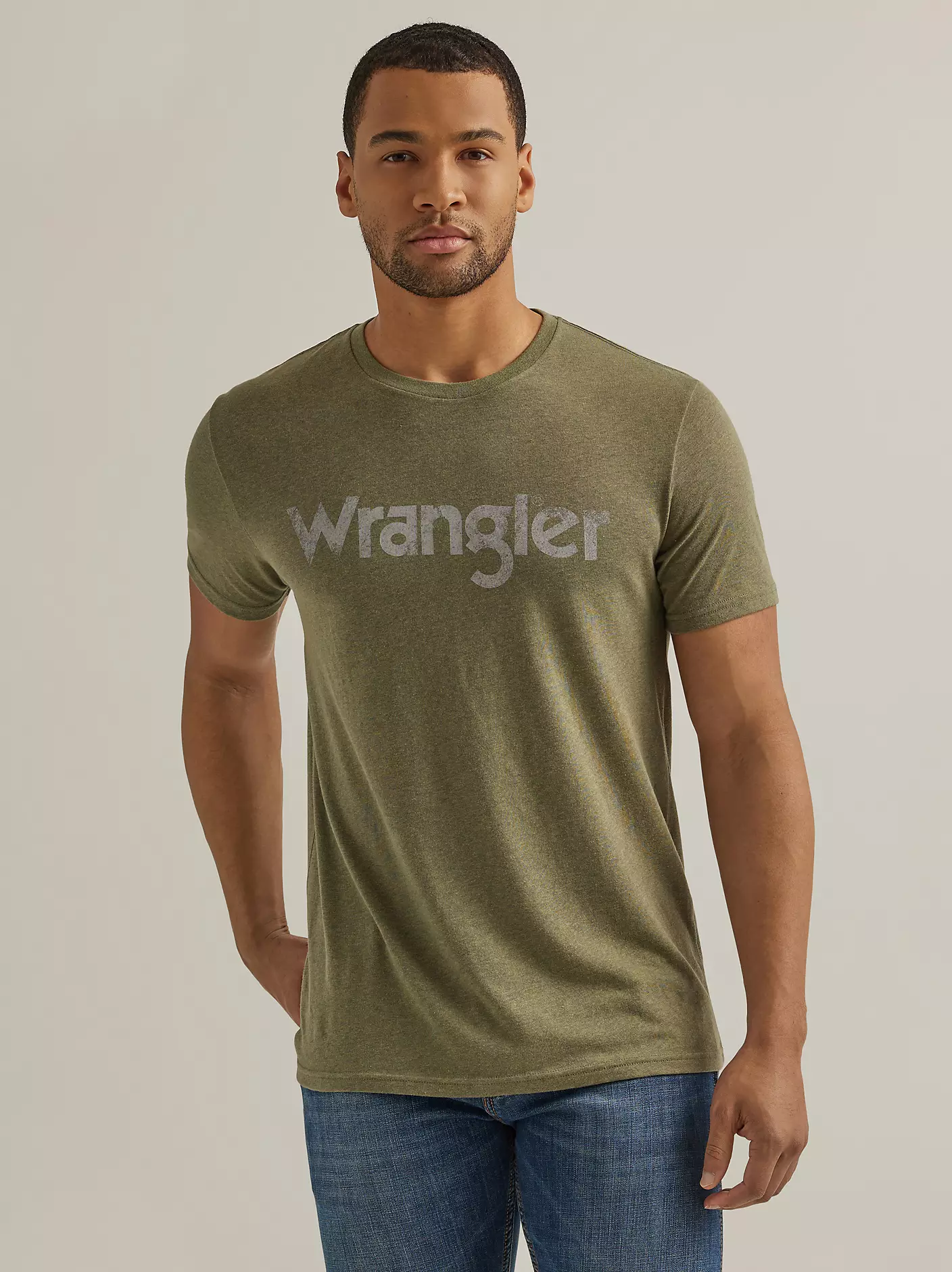 Wrangler Men's Kabel Logo T-Shirt - Sage