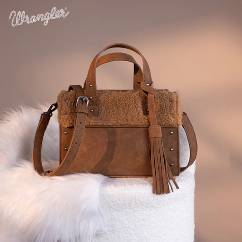 Wrangler Sherpa tote crossbody - Brown *SALE*