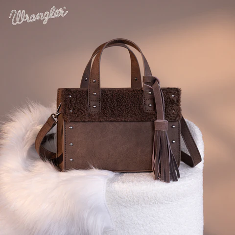 Wrangler Sherpa tote crossbody - Coffee *SALE*