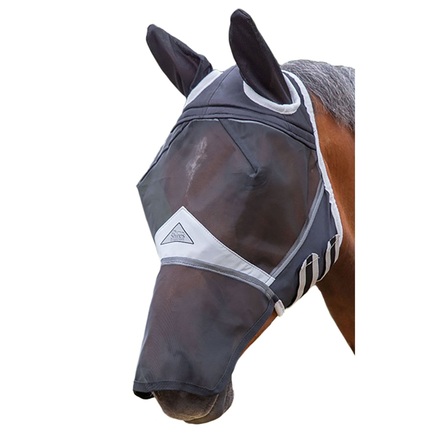 Shires Fine Mesh fly mask with nose and ears