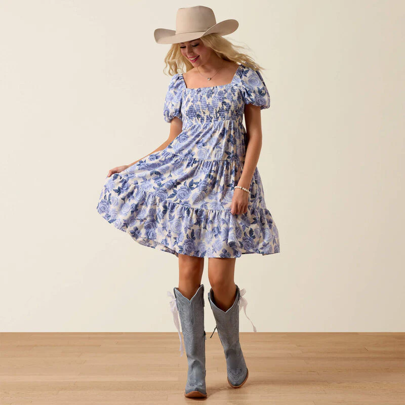Ariat Sweetie dress - Roses and Blue *SALE*