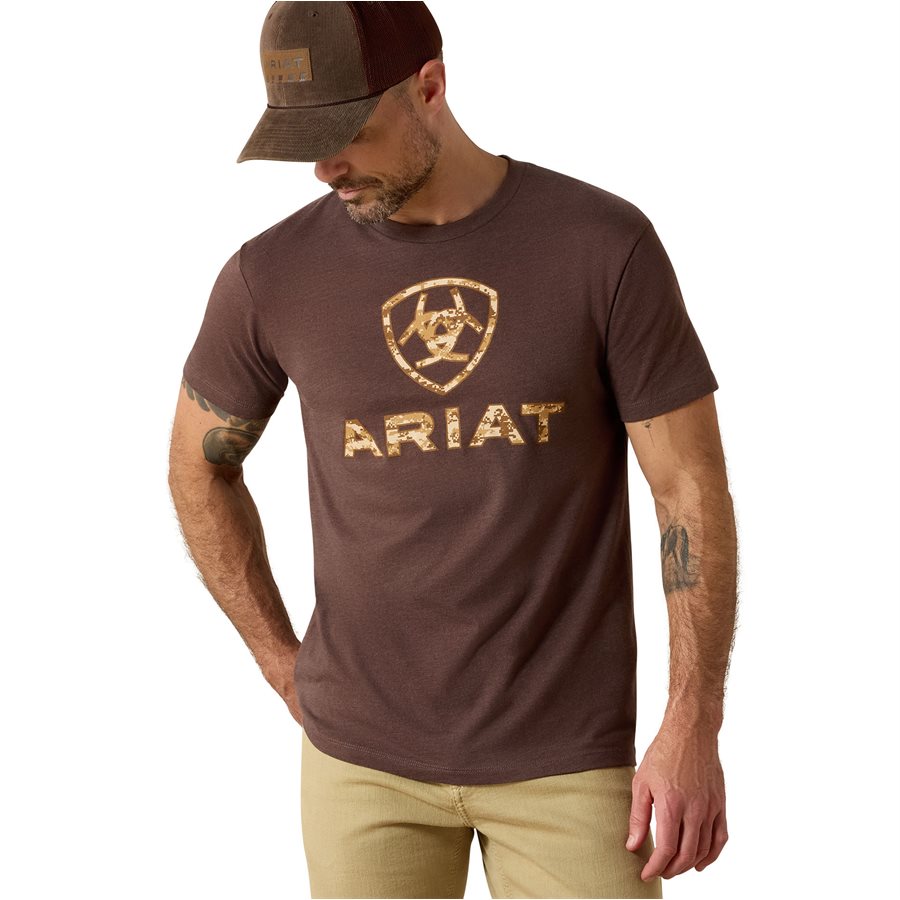 Ariat men's Liberty USA Digi Camo SS tshirt - Brown Heather
