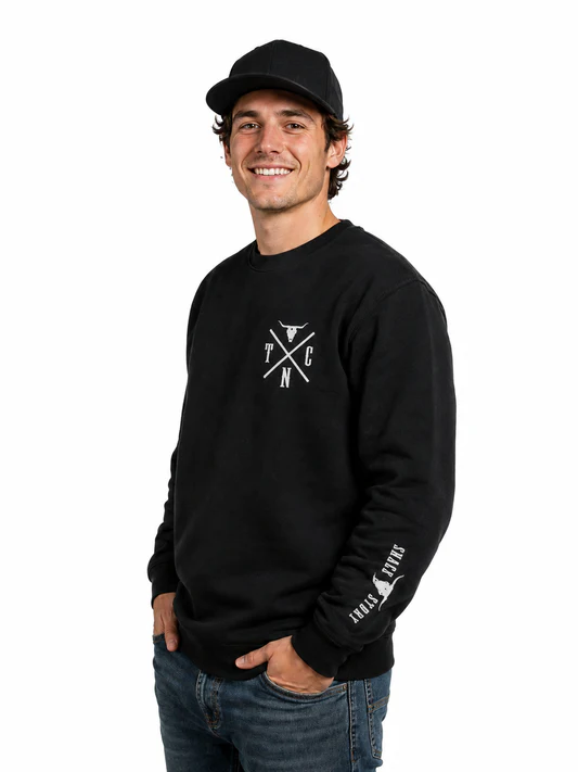 Shack Story TNC unisex crewneck - Midnight Black