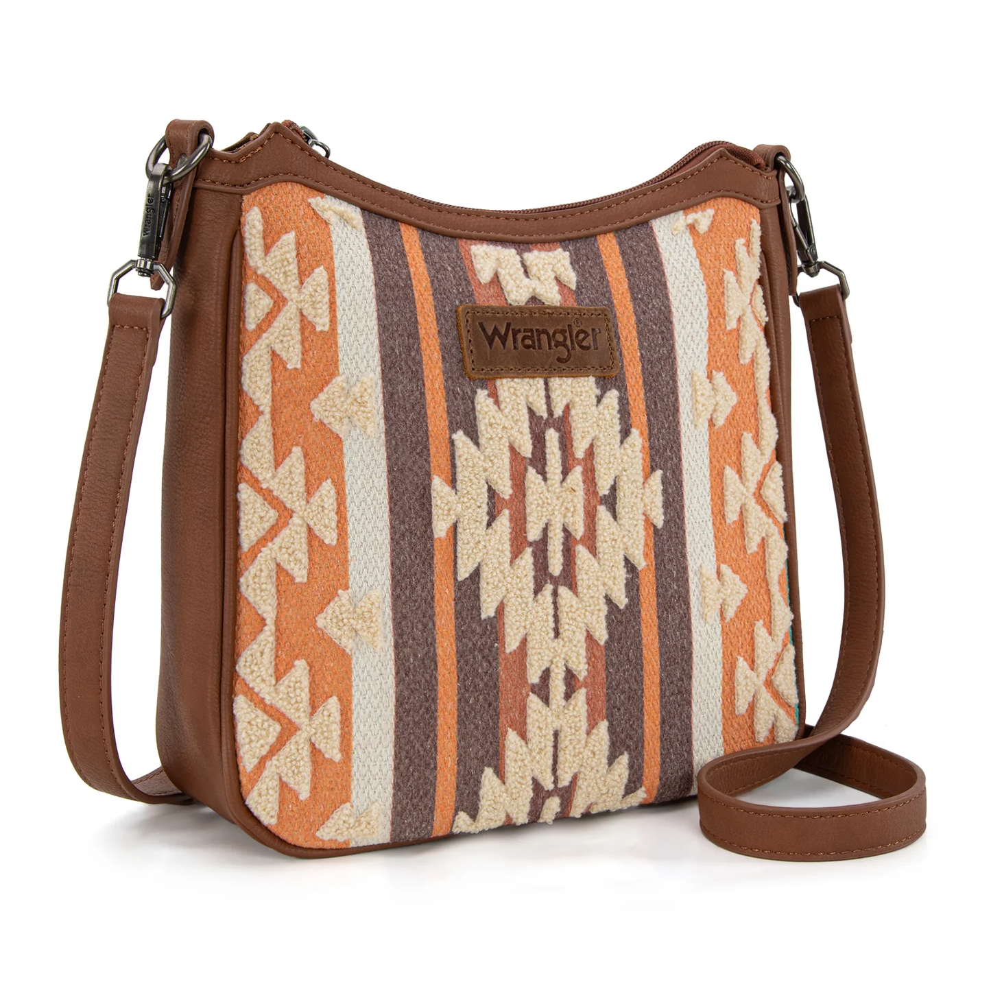 Wrangler Sherpa Aztec Canvas Crossbody - (2 colors)
