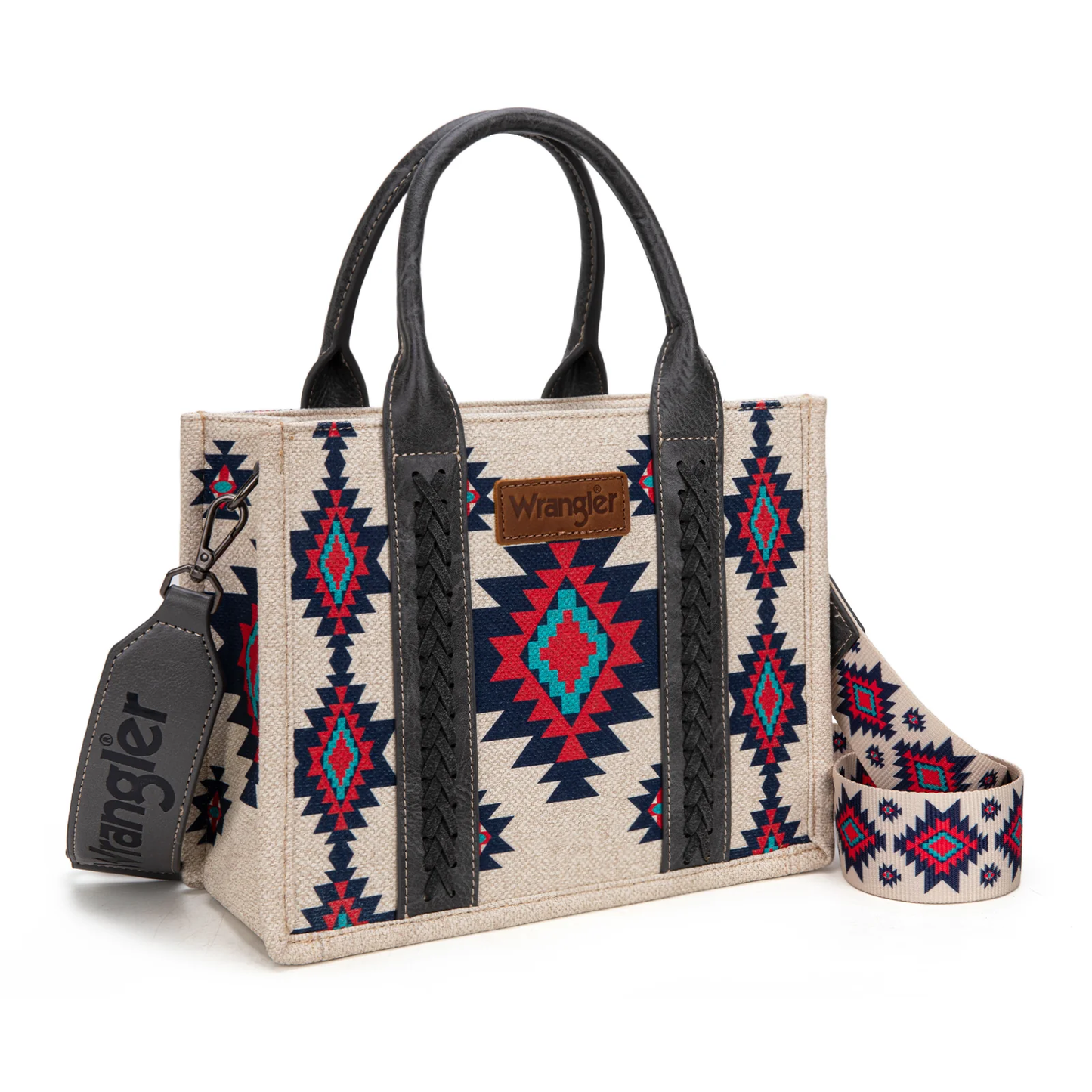 Wrangler Aztec Pattern Dual Sided Print -Tote/Crossbody - (3 colors)