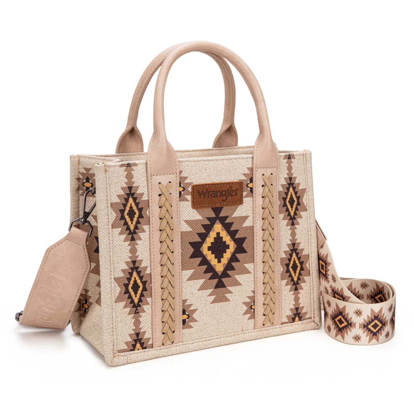 Wrangler Aztec Pattern Dual Sided Print -Tote/Crossbody - (3 colors)