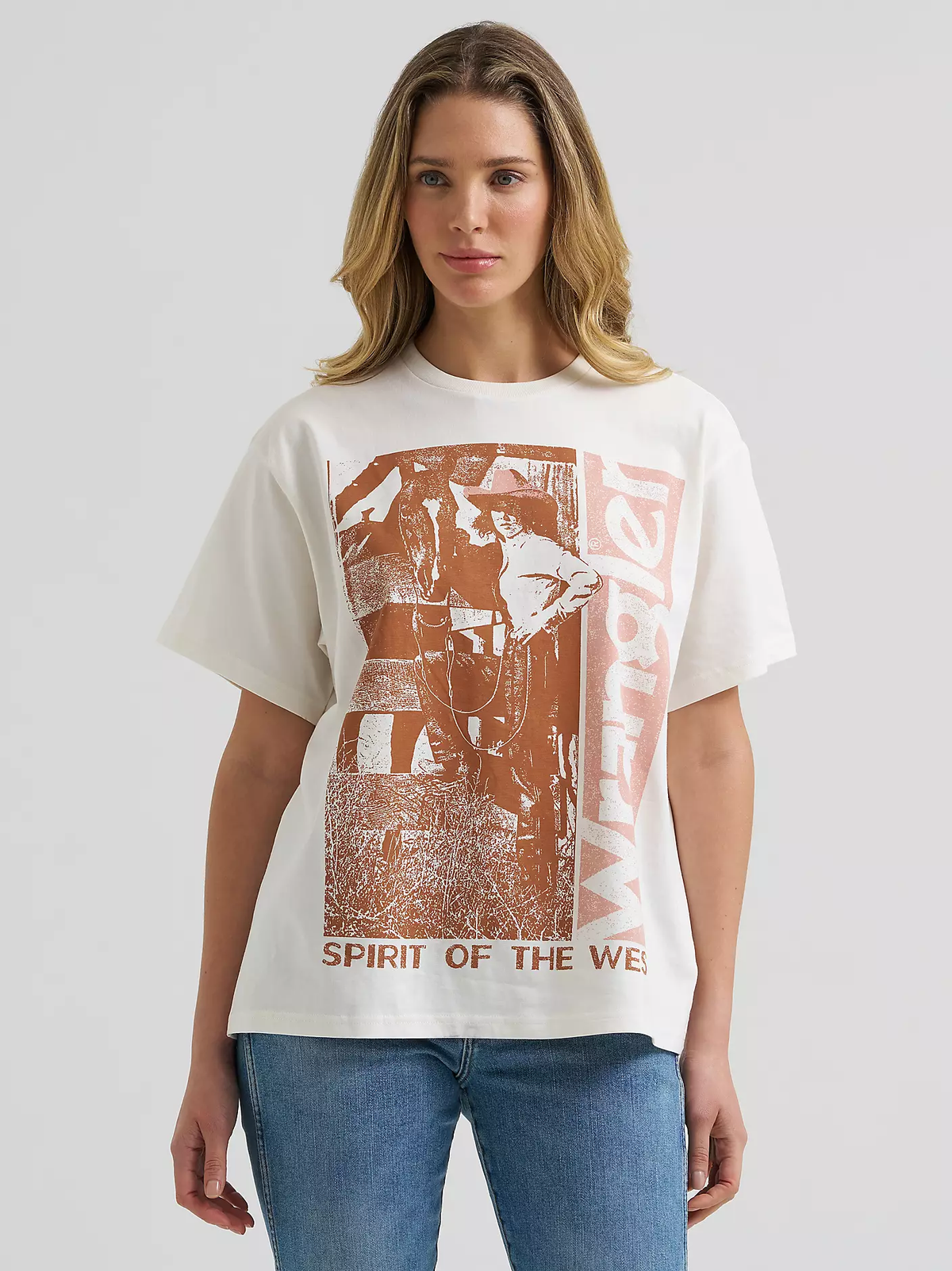 Wrangler Timeless West Girlfriend graphic tee - Egret