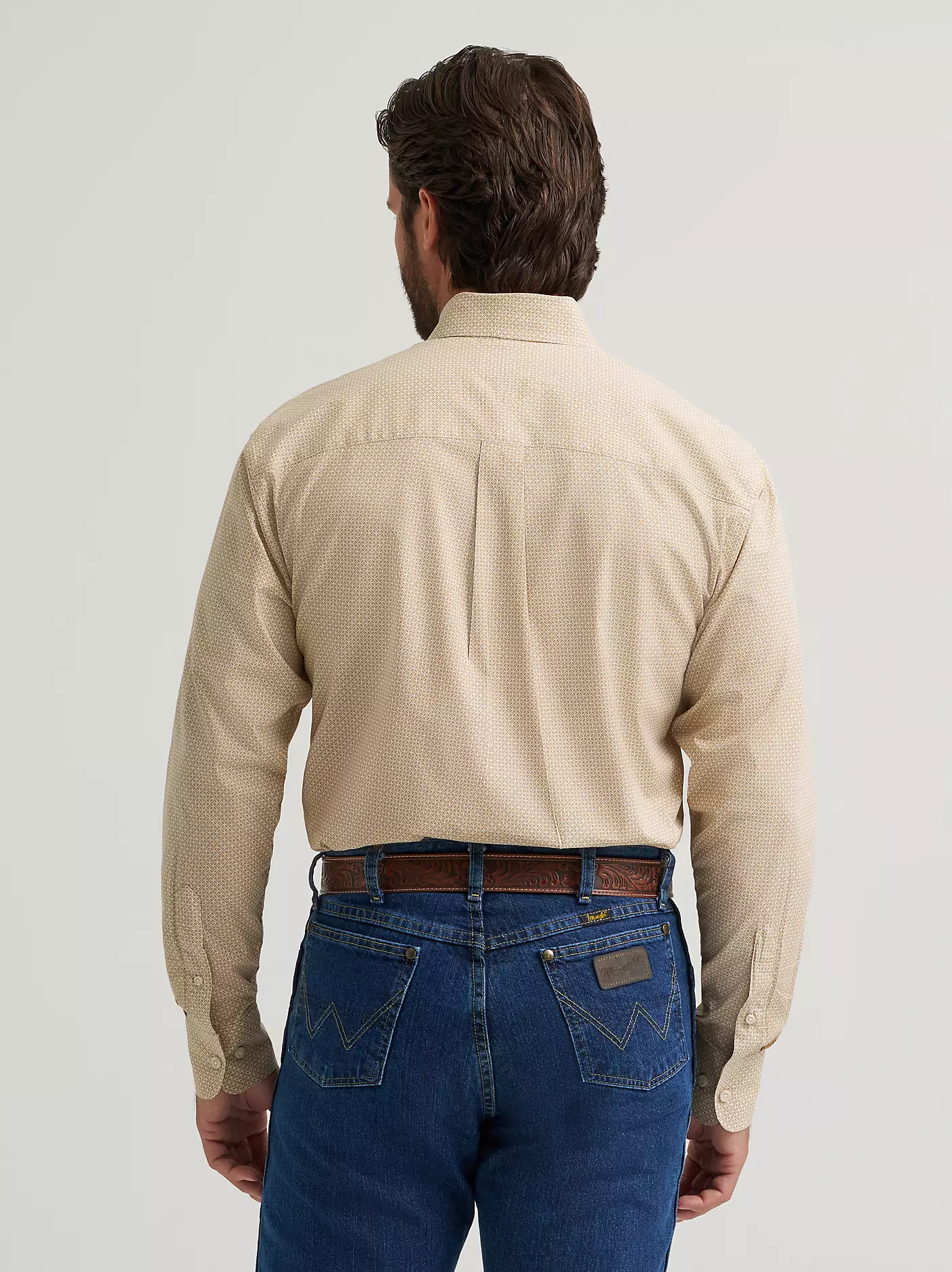 Wrangler George Strait long sleeve button down shirt - Wheat Yellow