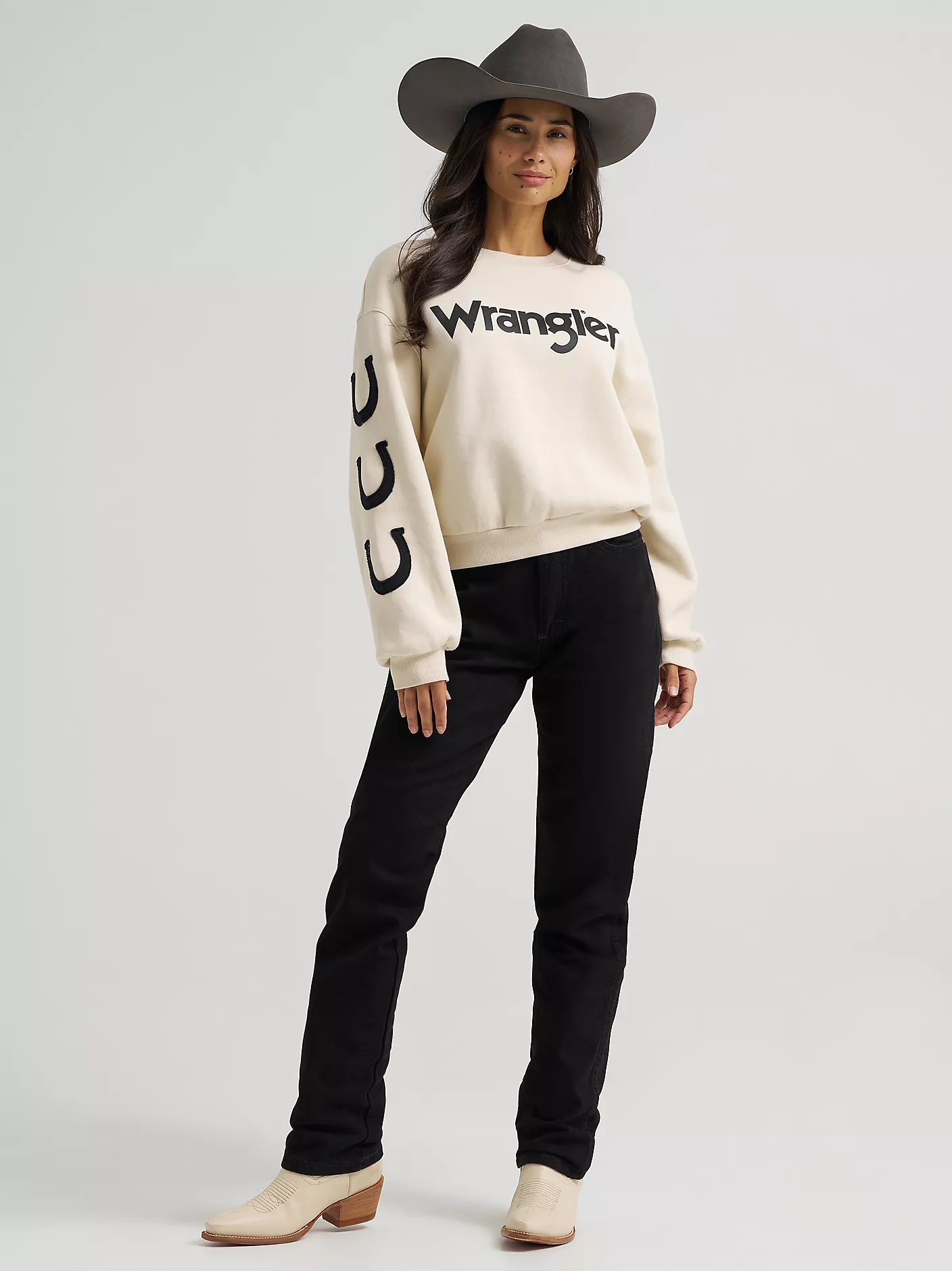 Wrangler Lucky logo crew sweatshirt - White