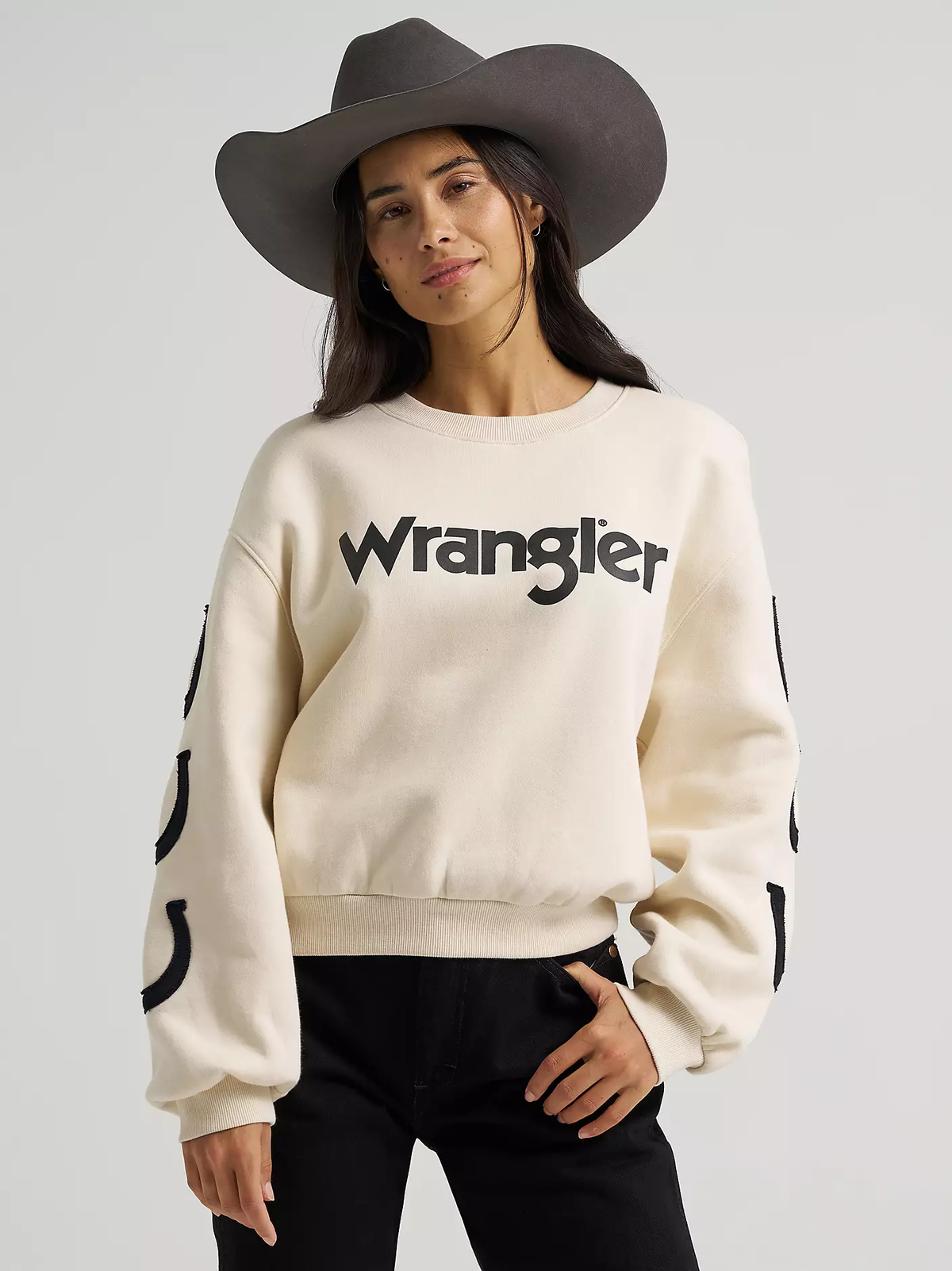 Wrangler Lucky logo crew sweatshirt - White