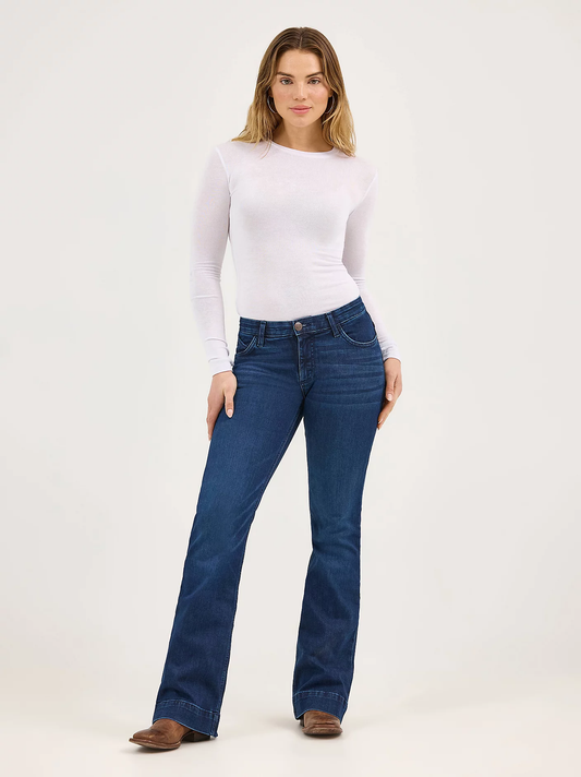 Wrangler Ultimate Riding Jeans Willow Mid-Rise Trouser - Sloane