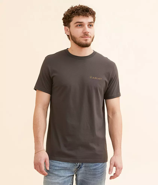 Ariat men's Southwest Wooden Reticle SS Tshirt - Vintage Black