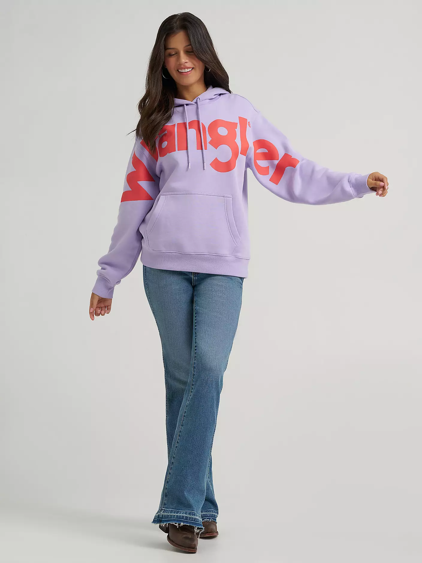Wrangler Wide Open Spaces Logo Hoodie - Pastel Purple