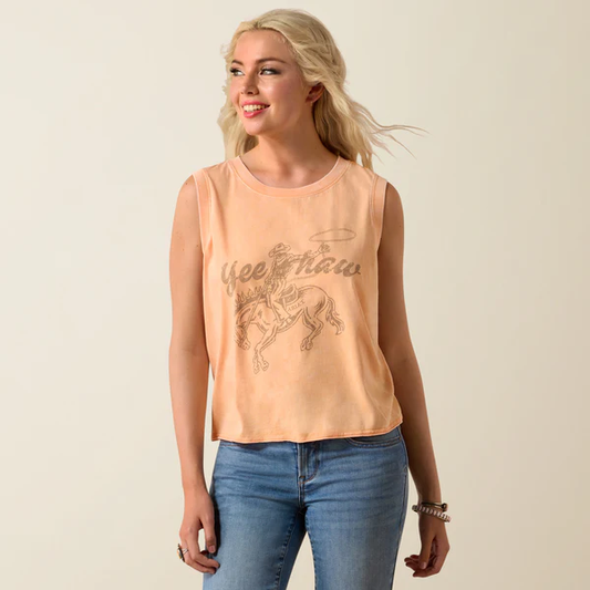 Ariat Wild Roper Tank - Orange Chiffon
