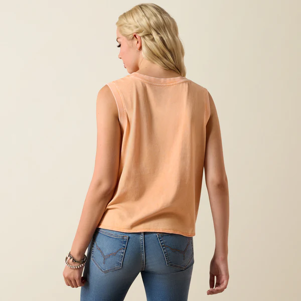 Ariat Wild Roper Tank - Orange Chiffon